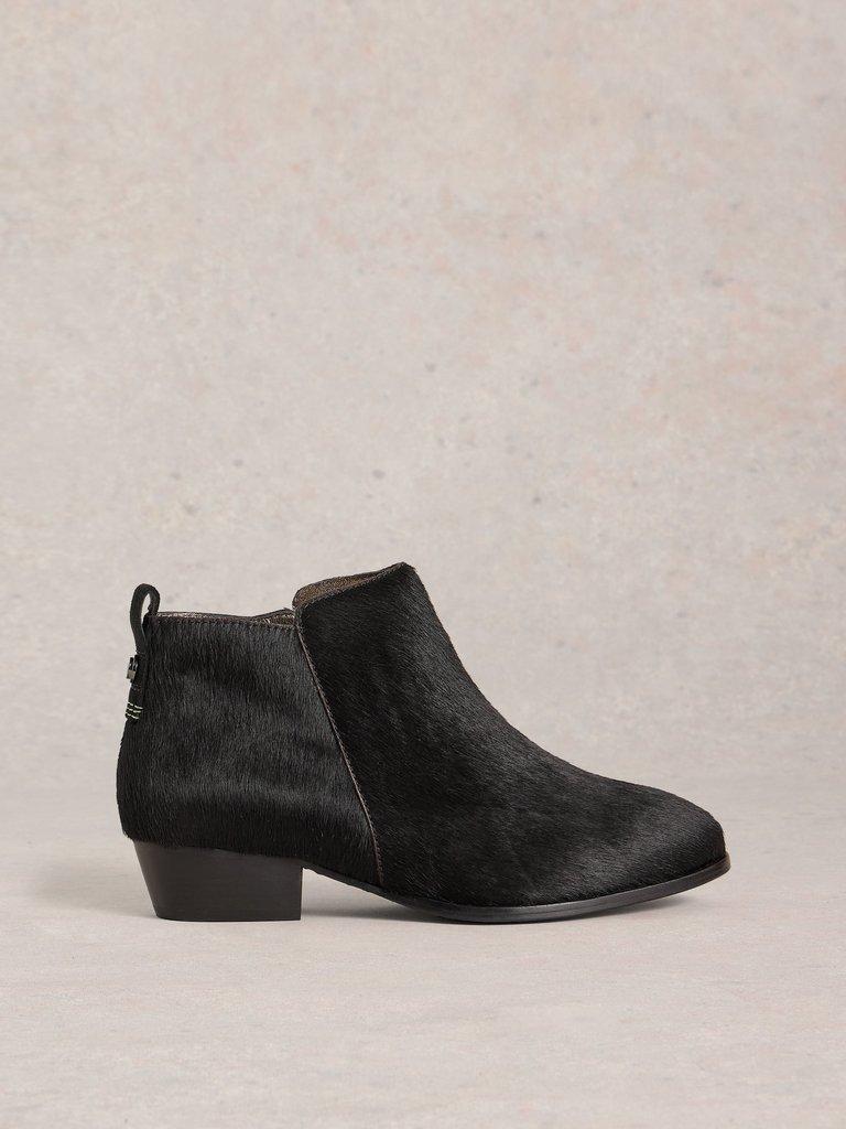 Wide Fit Pony Ankle Boot in PURE BLK - LIFESTYLE