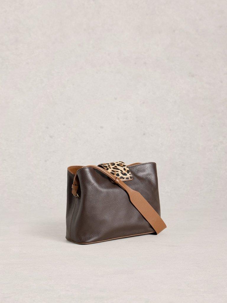 Tabby Convertible Crossbody in DK BROWN - FLAT BACK