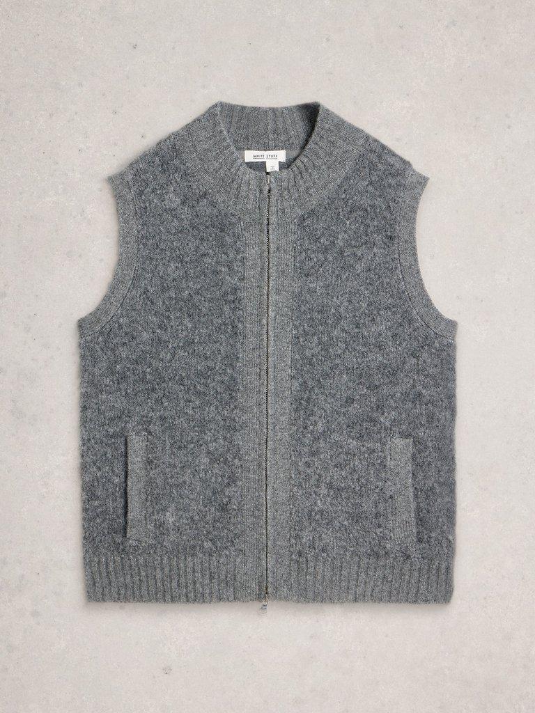 BOUCLE GILET in MID GREY | White Stuff US