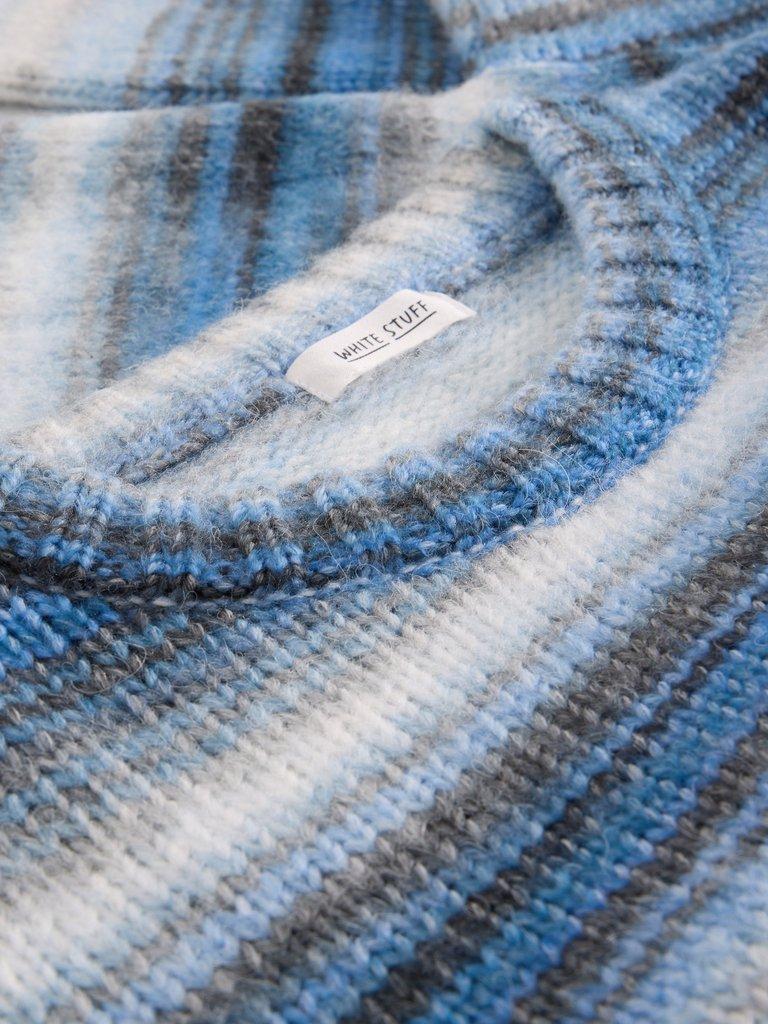 SABRINA SPACEDYE JUMPER in BLUE MLT - FLAT DETAIL