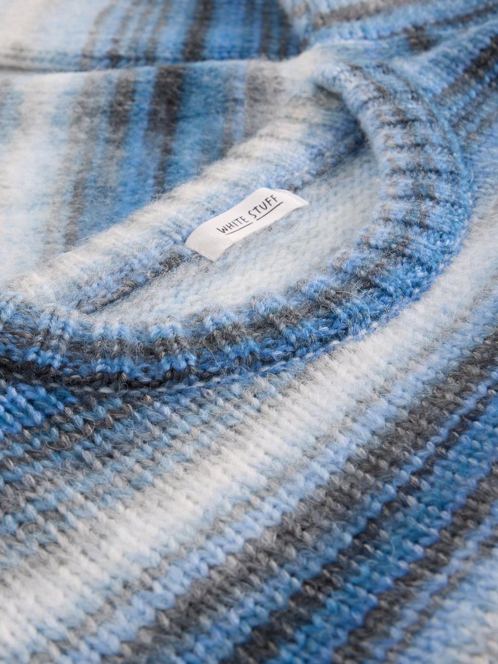 SABRINA SPACEDYE JUMPER in BLUE MLT - FLAT DETAIL
