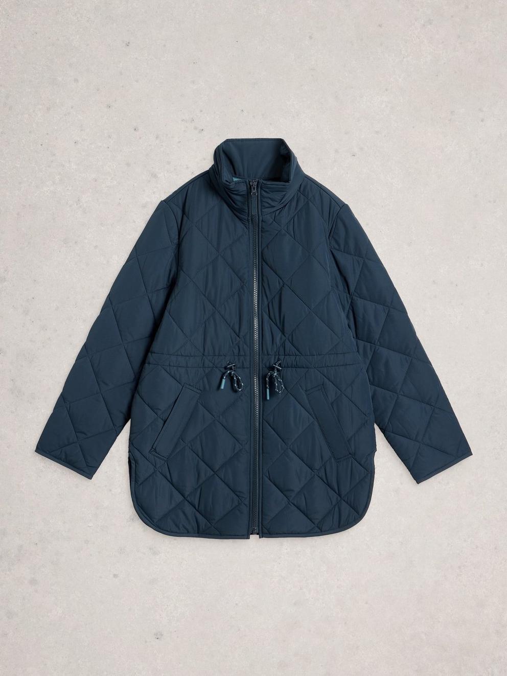 Amilia Quilted Jacket in DARK NAVY - FLAT FRONT
