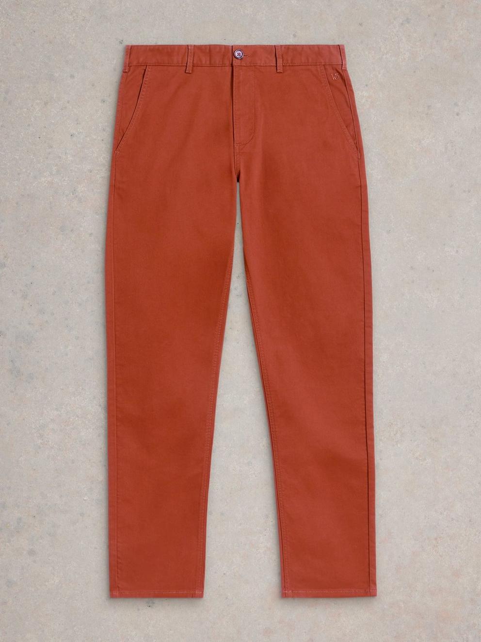 Elm Chino in DARK TAN - FLAT FRONT