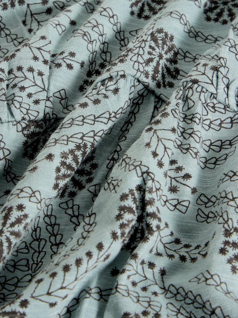 LARA TUNIC in BLUE PR - FLAT DETAIL