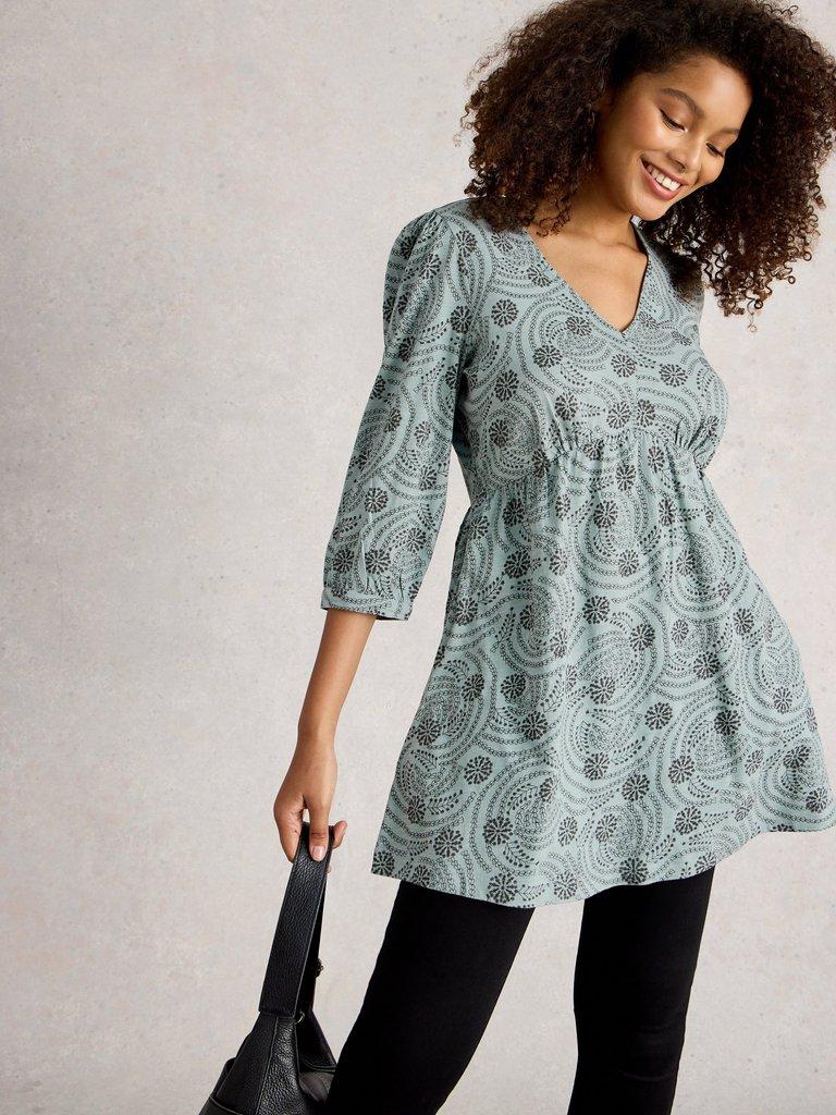 LARA TUNIC in BLUE PR - LIFESTYLE