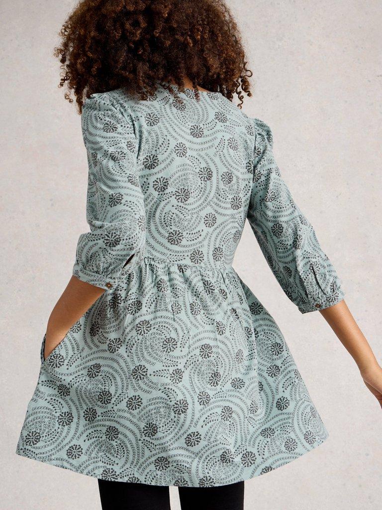 LARA TUNIC in BLUE PR - MODEL BACK