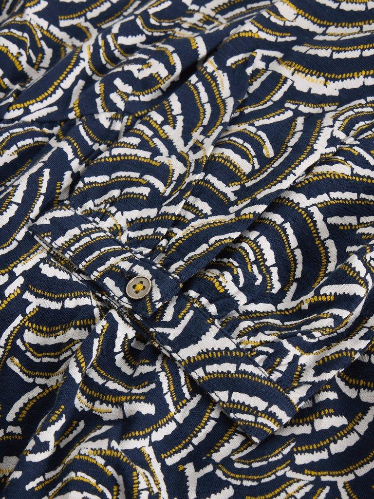 LARA TUNIC in NAVY PR - FLAT DETAIL