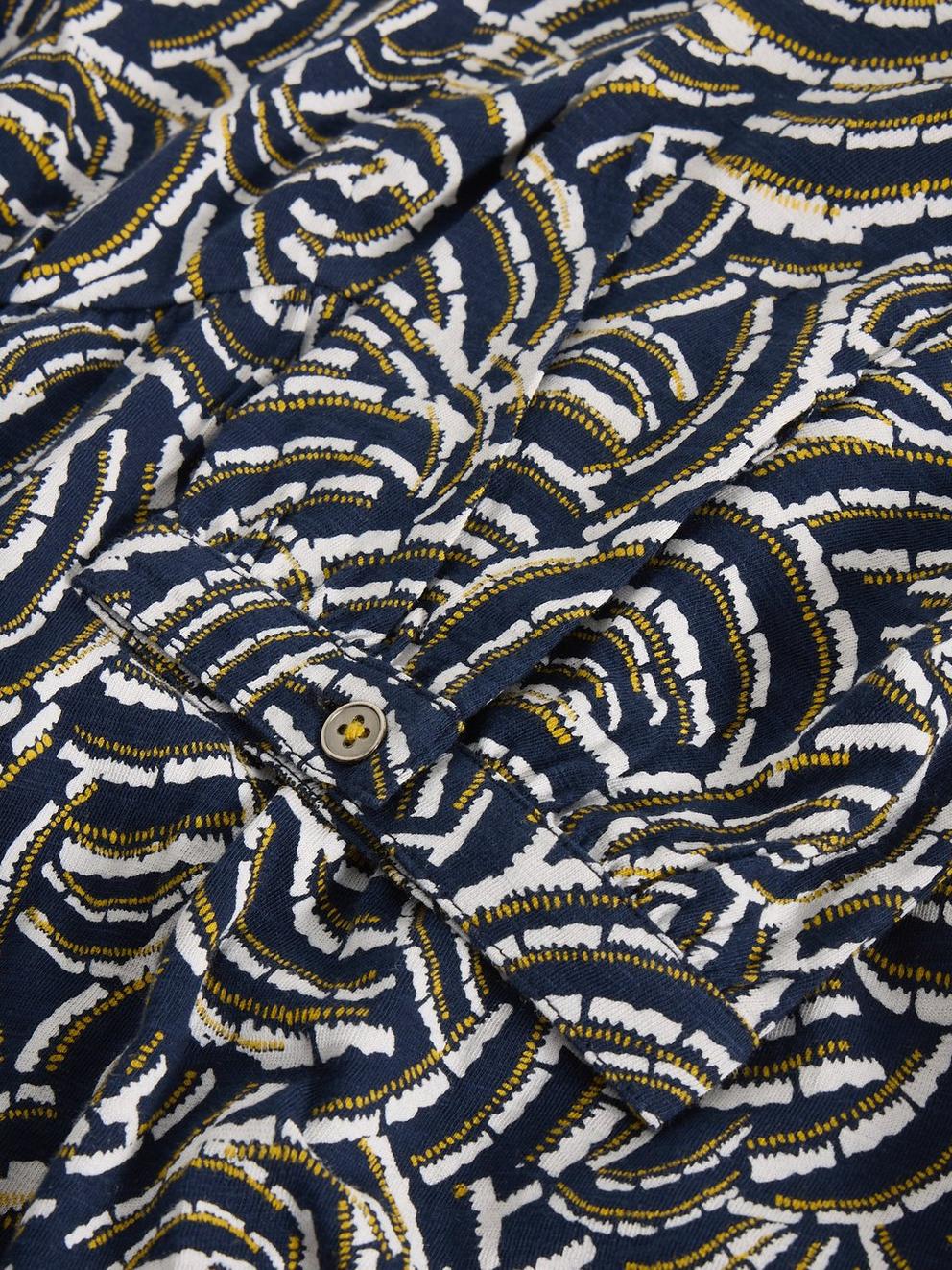 LARA TUNIC in NAVY PR - FLAT DETAIL