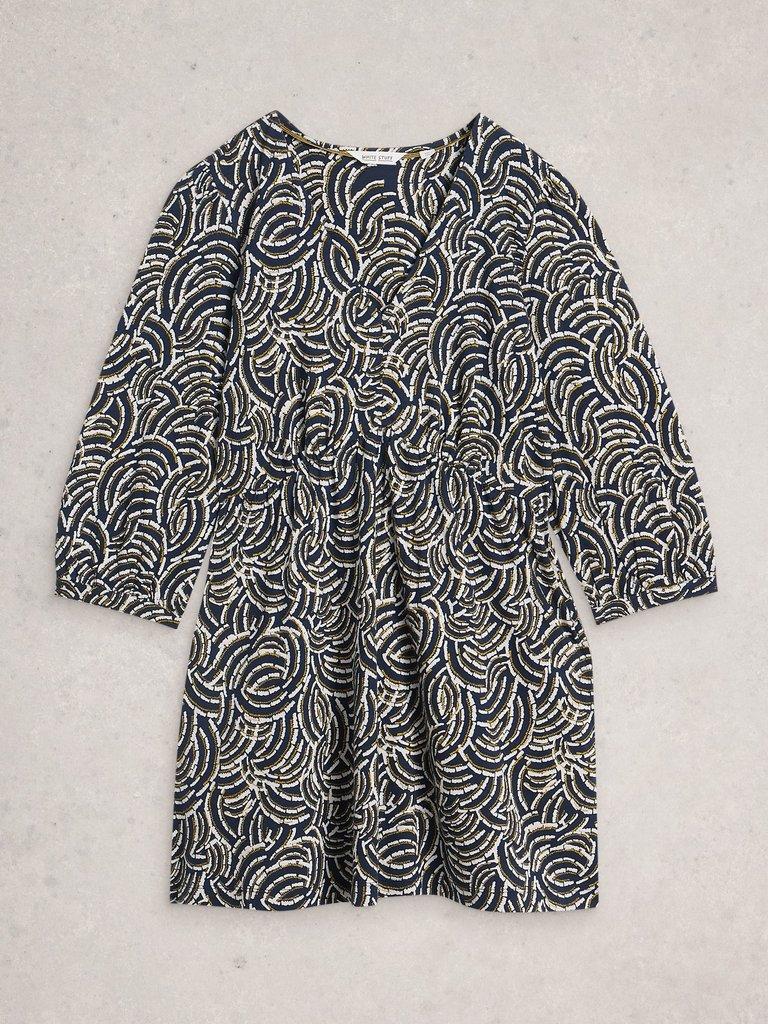 LARA TUNIC in NAVY PR - FLAT FRONT