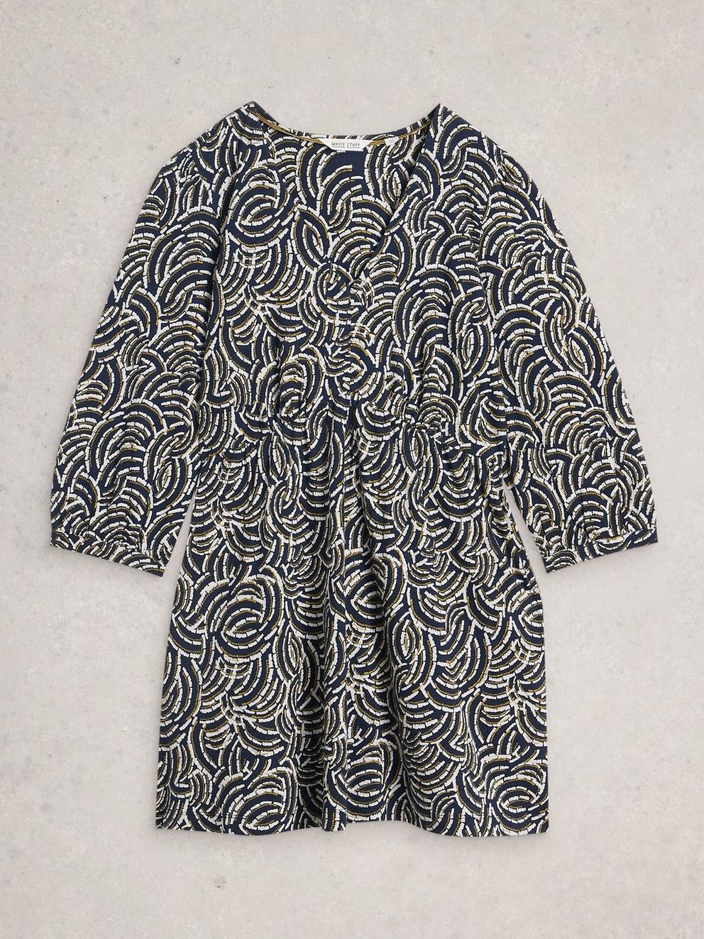 LARA TUNIC in NAVY PR - FLAT FRONT