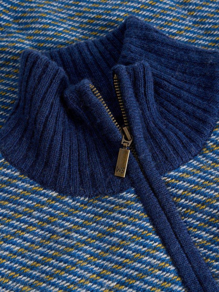 Selby Stripe Funnel Neck in BLUE MLT - FLAT DETAIL