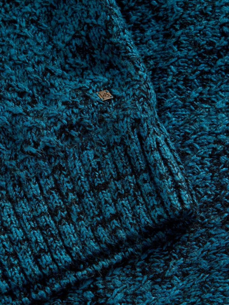 Albany Twisted Crew Neck in BLUE MLT - FLAT DETAIL