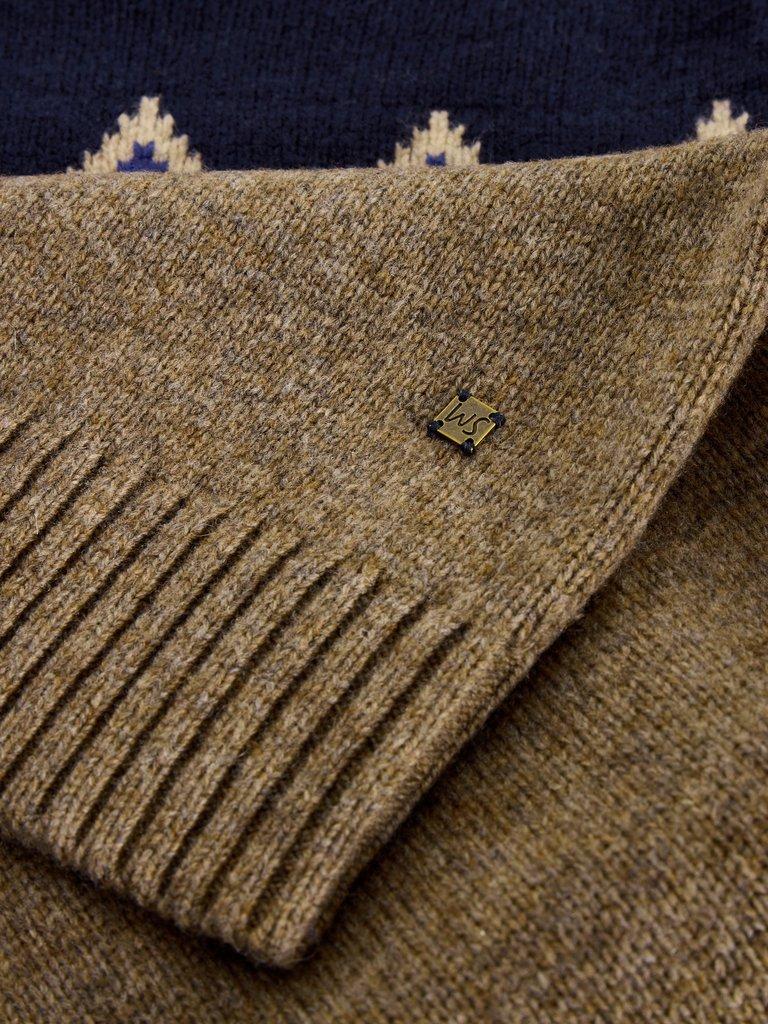 Alton Argyle Crew Neck in NAT MLT - FLAT DETAIL