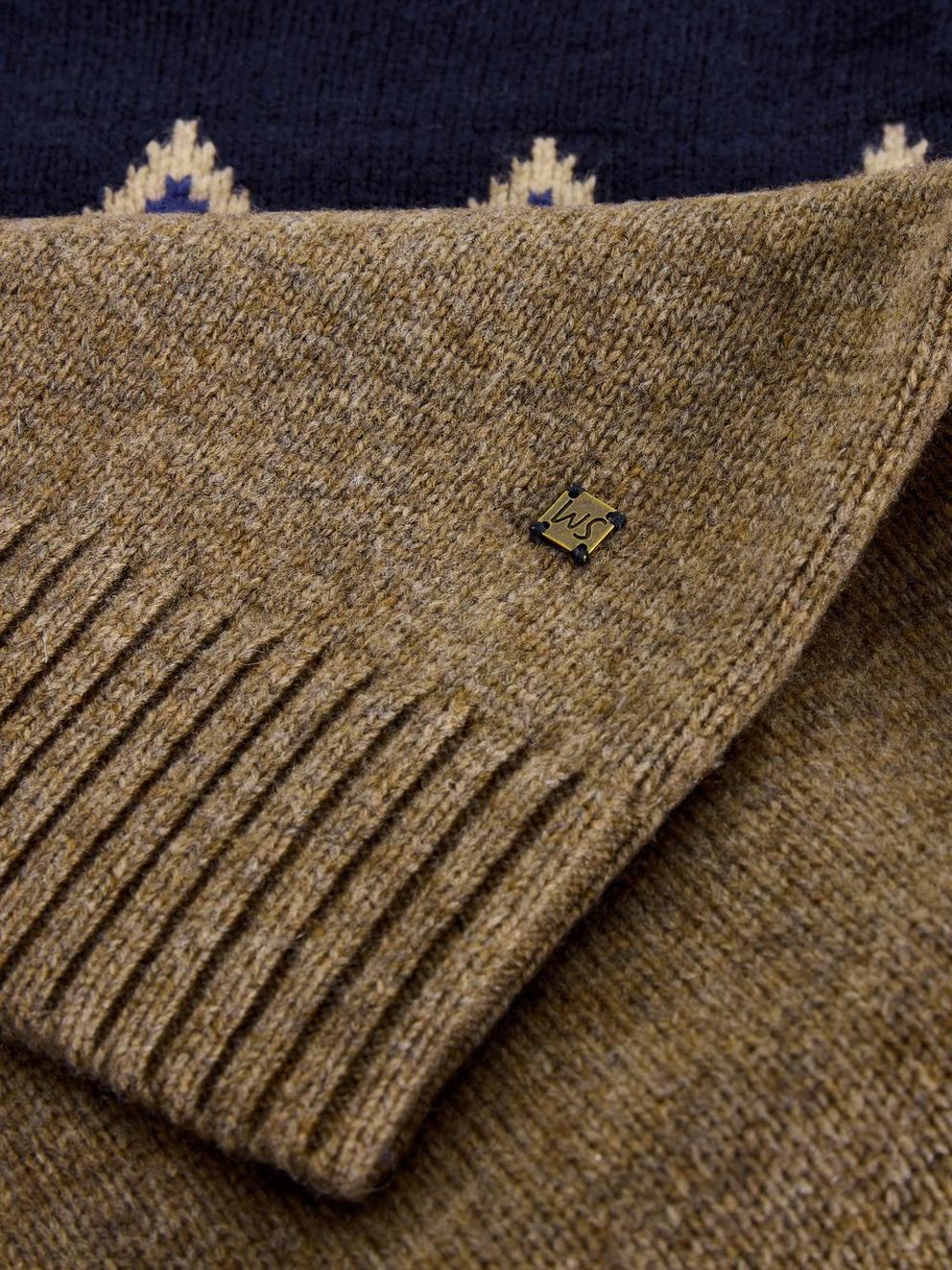 Alton Argyle Crew Neck in NAT MLT - FLAT DETAIL