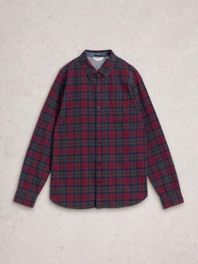 Blackwatch Check in RED MLT - FLAT FRONT