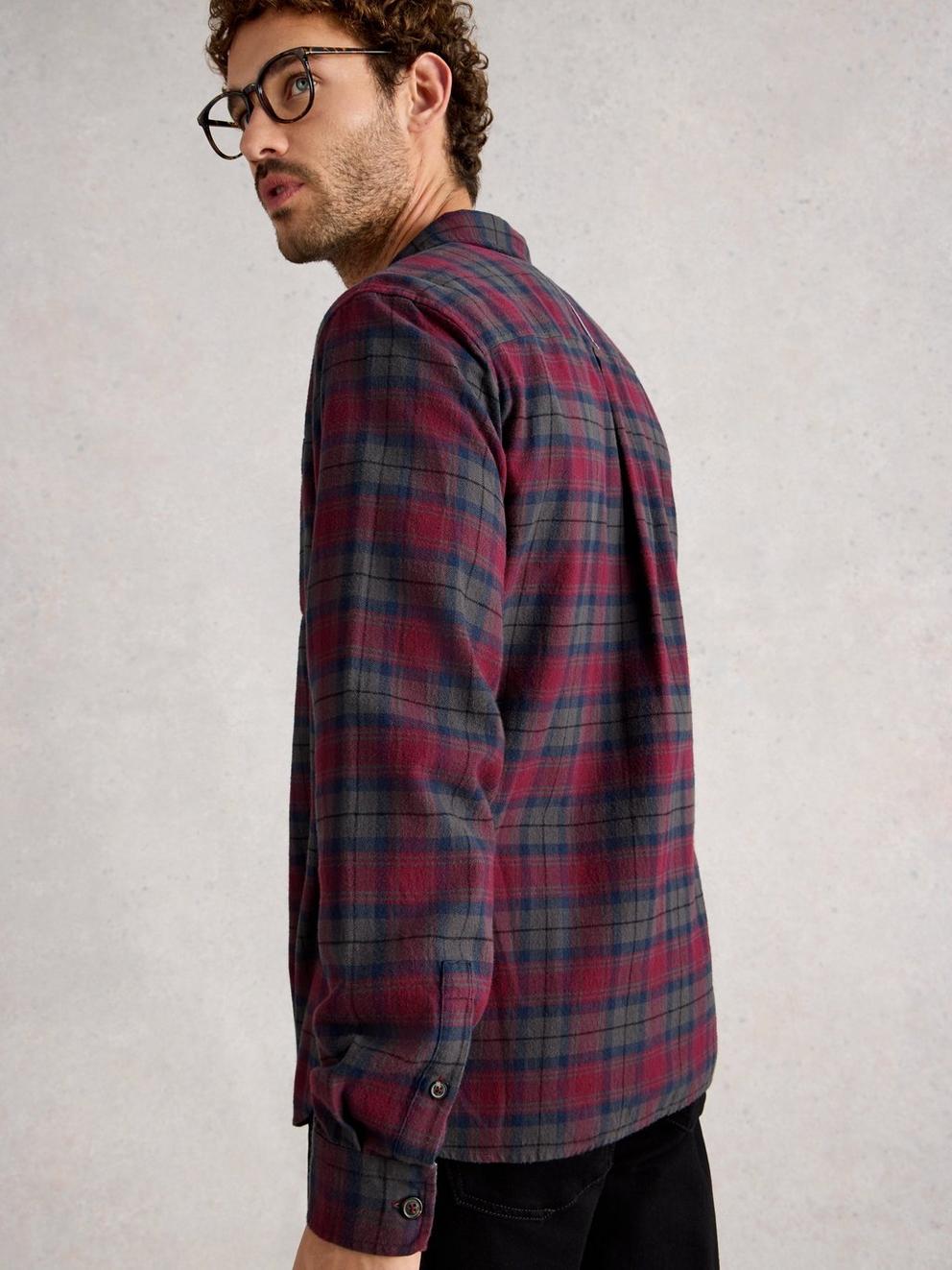 Blackwatch Check in RED MLT - MODEL BACK