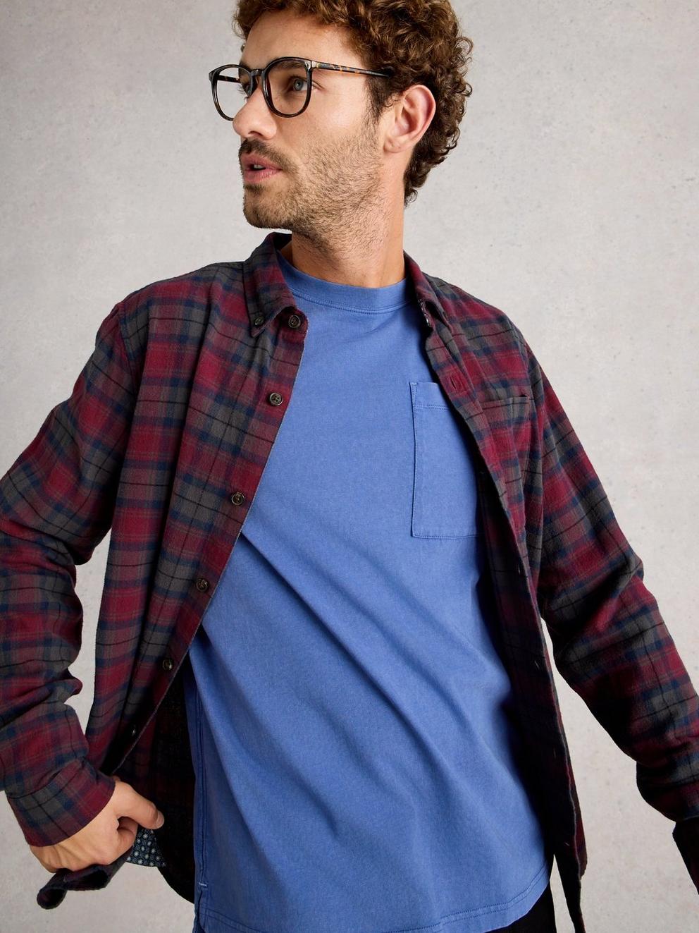 Blackwatch Check in RED MLT - MODEL DETAIL