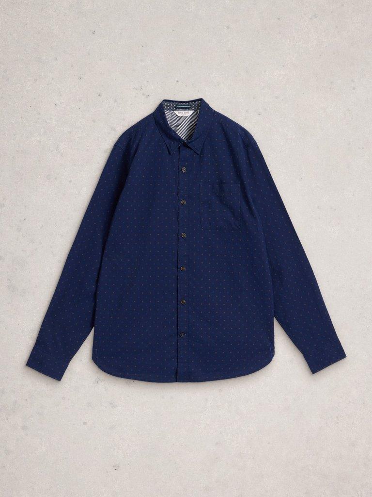 Multi Spot Shirt in NAVY MULTI - FLAT FRONT