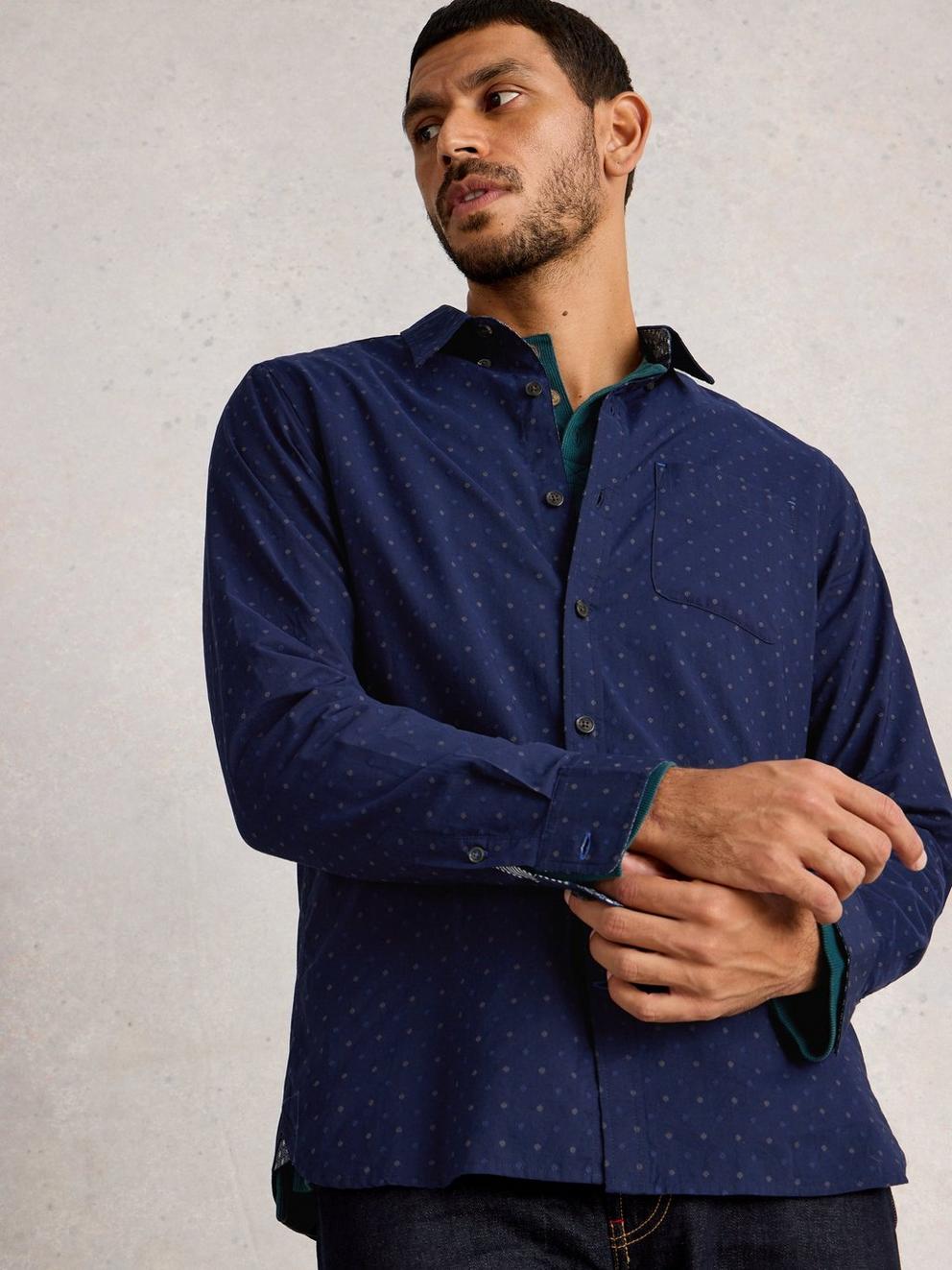 Multi Spot Shirt in NAVY MULTI - LIFESTYLE