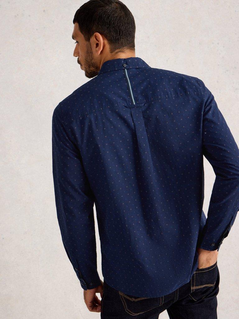 Multi Spot Shirt in NAVY MULTI - MODEL BACK