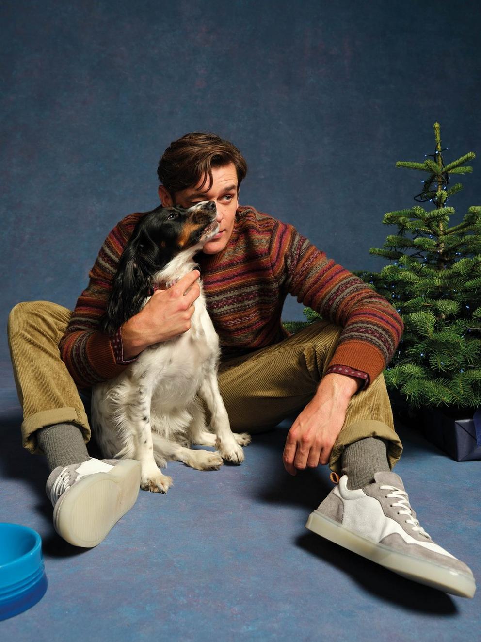 Ossett Fairisle Crew Neck in ORANGE MLT - MIXED