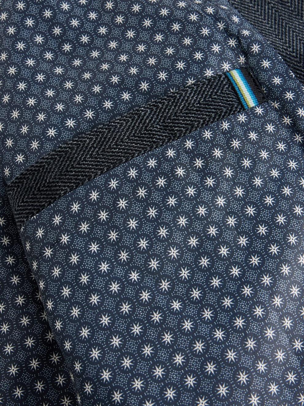 Herringbone Worker Jacket in CHARC GREY - FLAT DETAIL