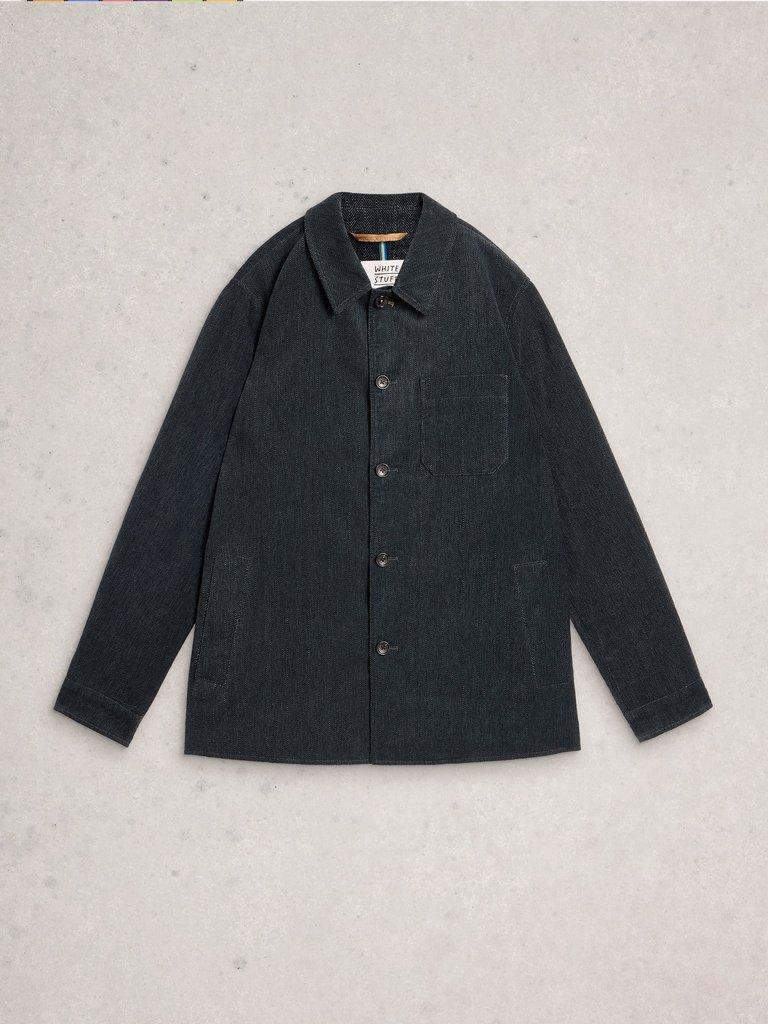 Herringbone Worker Jacket in CHARC GREY - FLAT FRONT