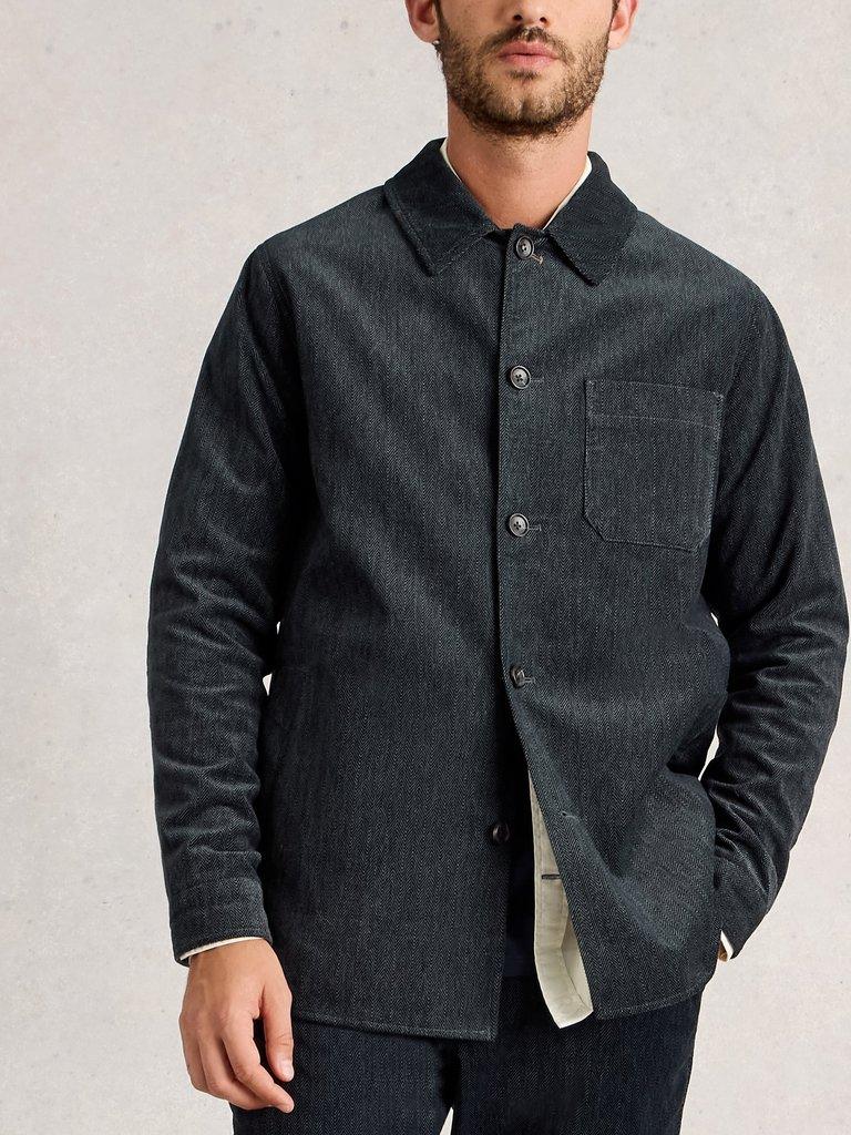Herringbone Worker Jacket in CHARC GREY - LIFESTYLE