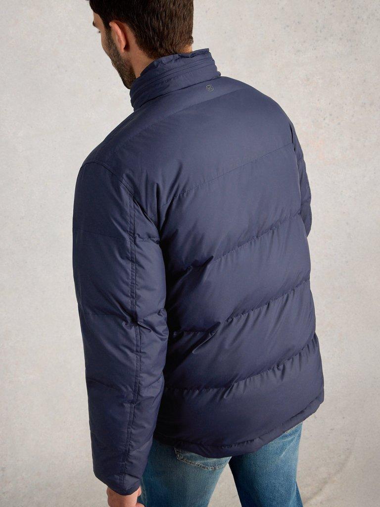 Padded Jacket in DARK NAVY - MODEL BACK
