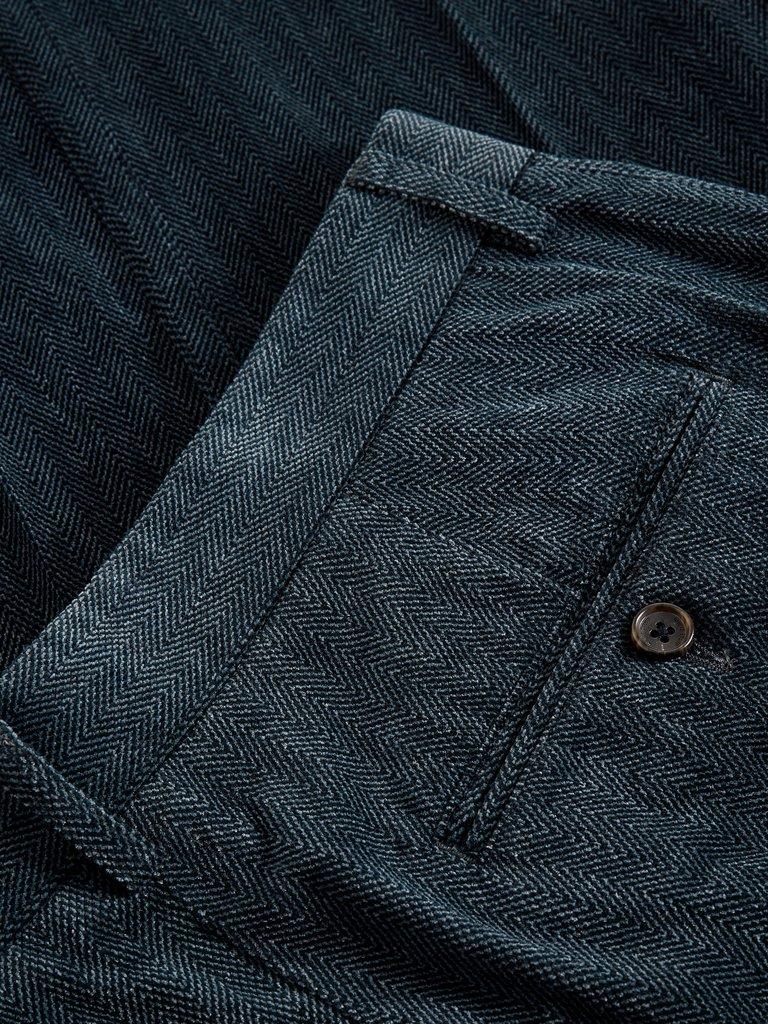 Herringbone Trouser in CHARC GREY - FLAT DETAIL
