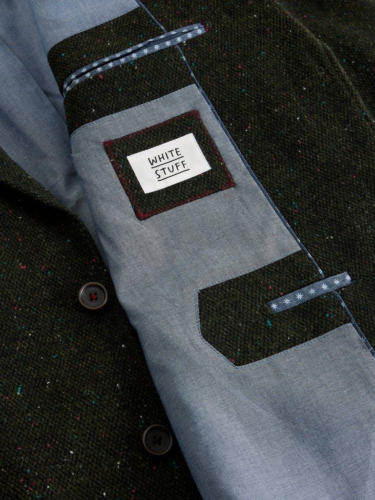 Donegal Nep Blazer in GREEN MLT - FLAT DETAIL
