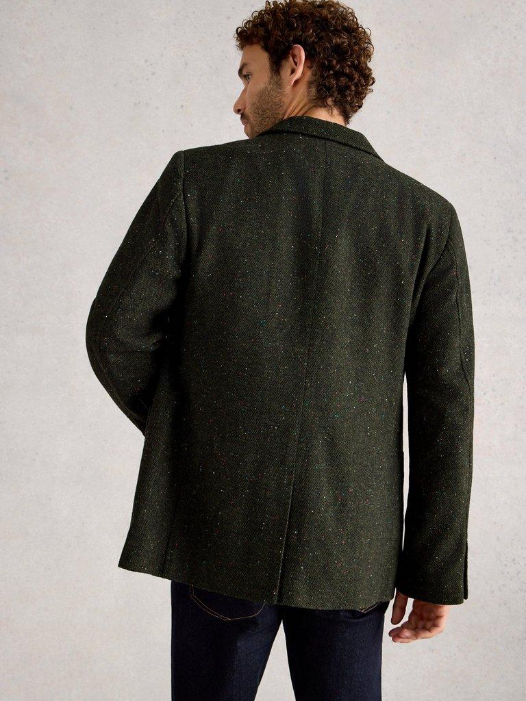 Donegal Nep Blazer in GREEN MLT - MODEL BACK