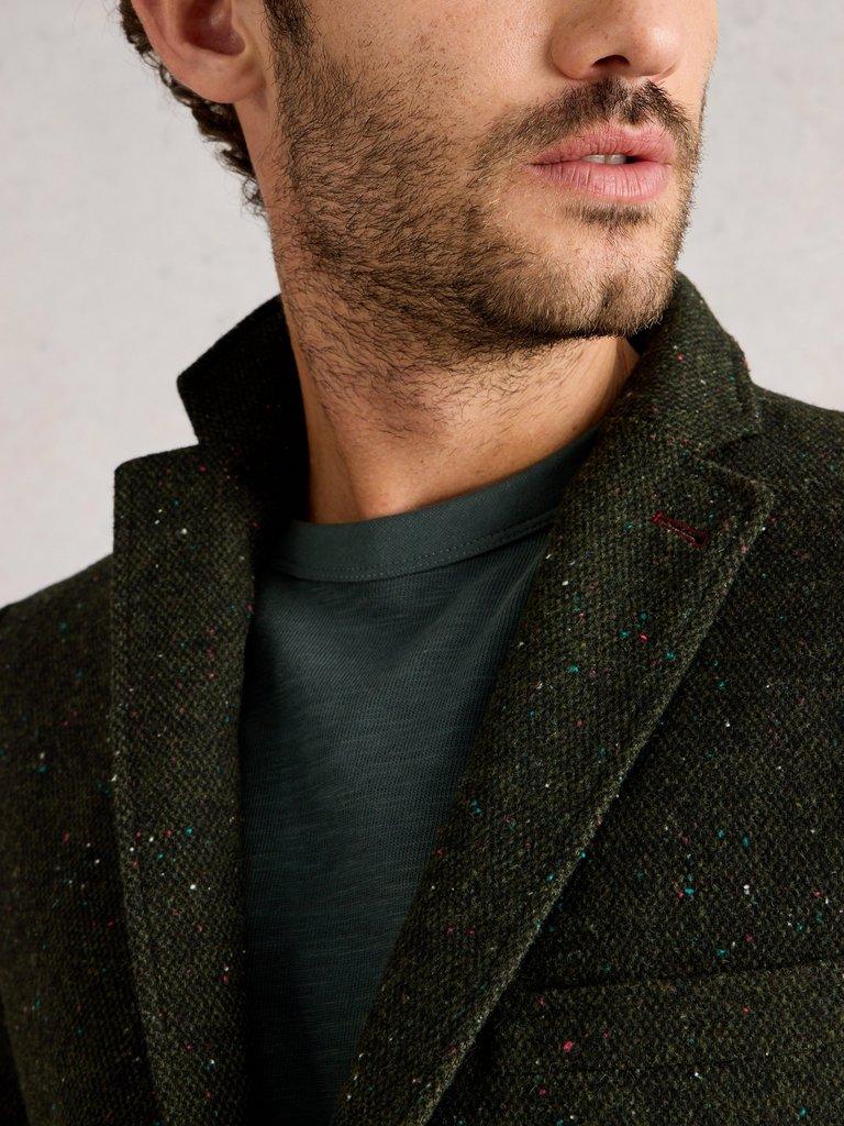 Donegal Nep Blazer in GREEN MLT - MODEL DETAIL