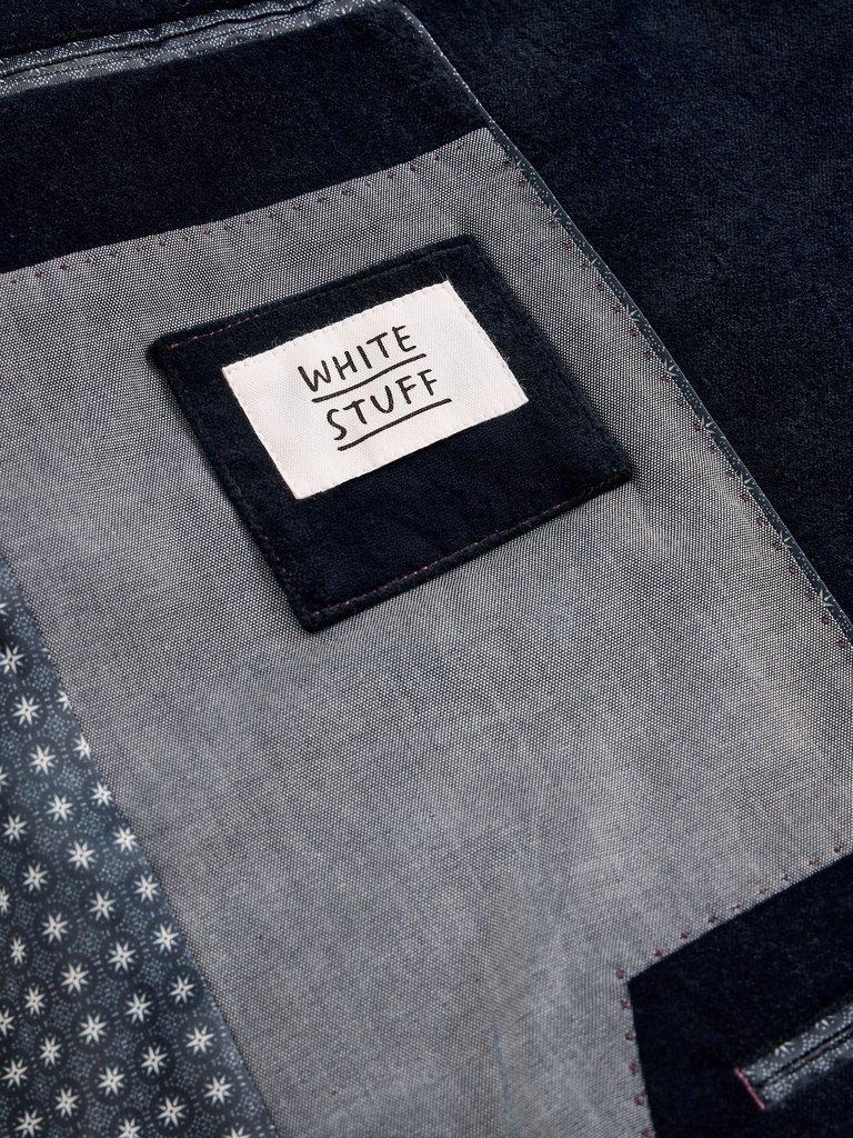 Velvet Blazer in DARK NAVY - FLAT DETAIL