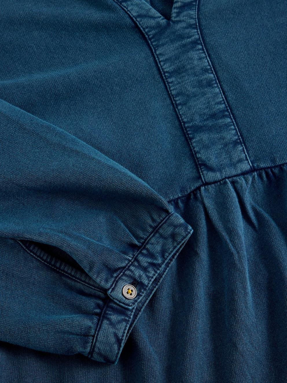 MARTA INDIGO TUNIC in INDIGO BLE - FLAT DETAIL