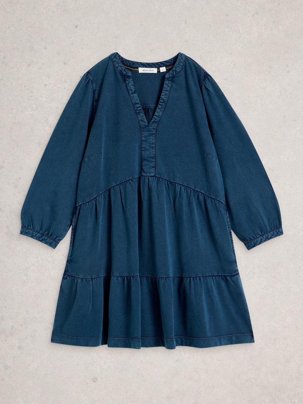 MARTA INDIGO TUNIC in INDIGO BLE - FLAT FRONT