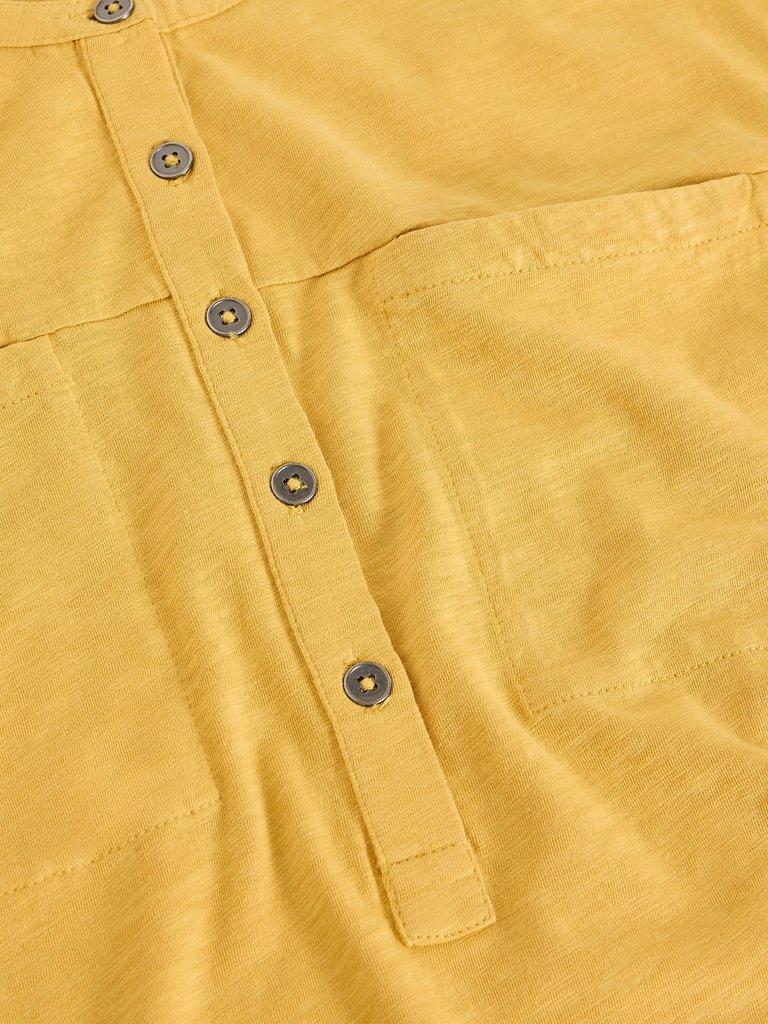BETH HALF BUTTON SHIRT in MID CHART - FLAT DETAIL