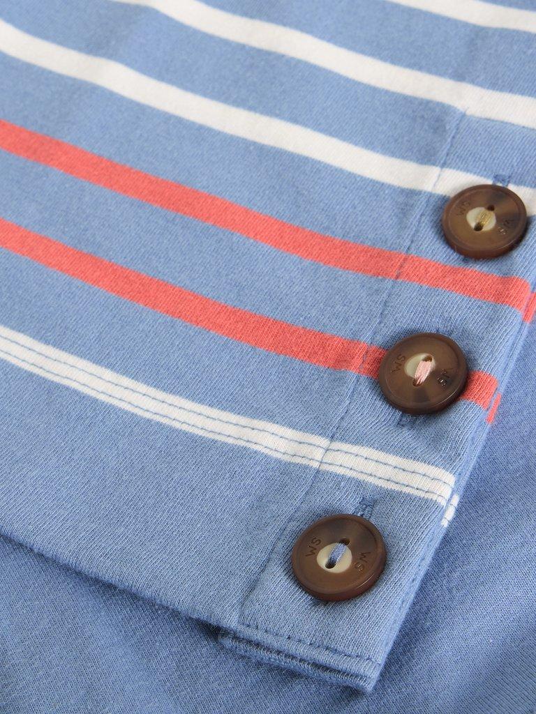 WILLOW LONG SLEEVE TOP in BLUE MLT - FLAT DETAIL