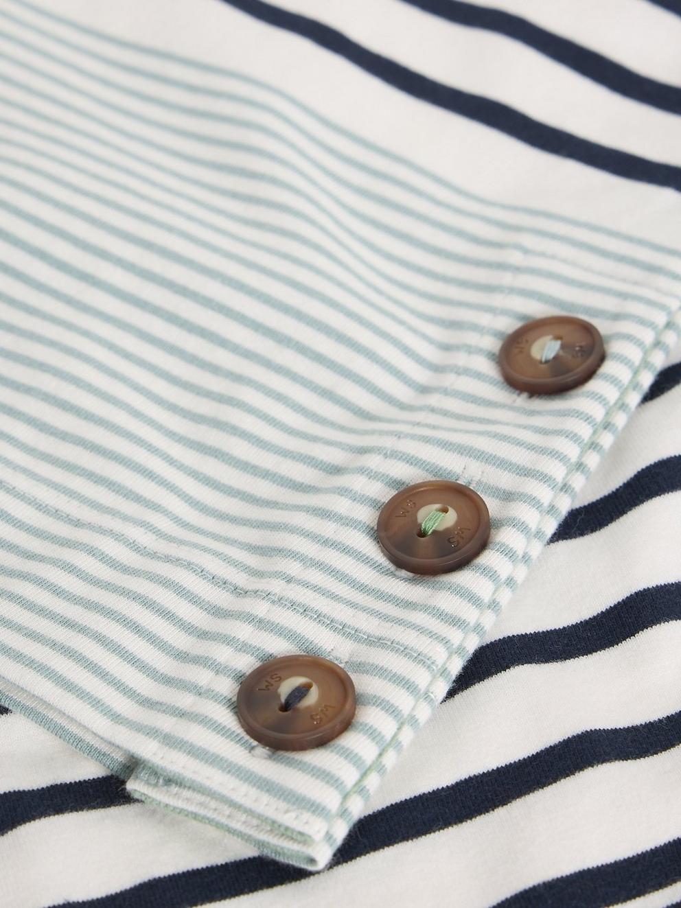 WILLOW LONG SLEEVE TOP in WHITE MLT - FLAT DETAIL