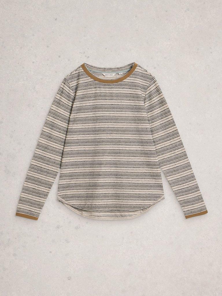 CLARA STITCH TEE in LGT NAT - FLAT FRONT