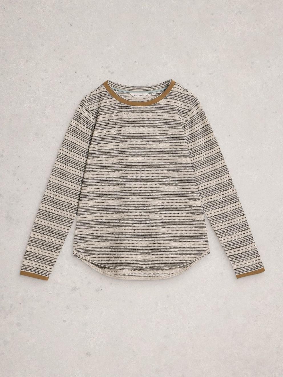 CLARA STITCH TEE in LGT NAT - FLAT FRONT