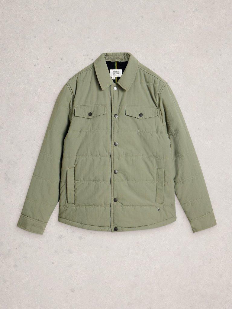 Padded Shacket  in LGT GREEN - FLAT FRONT