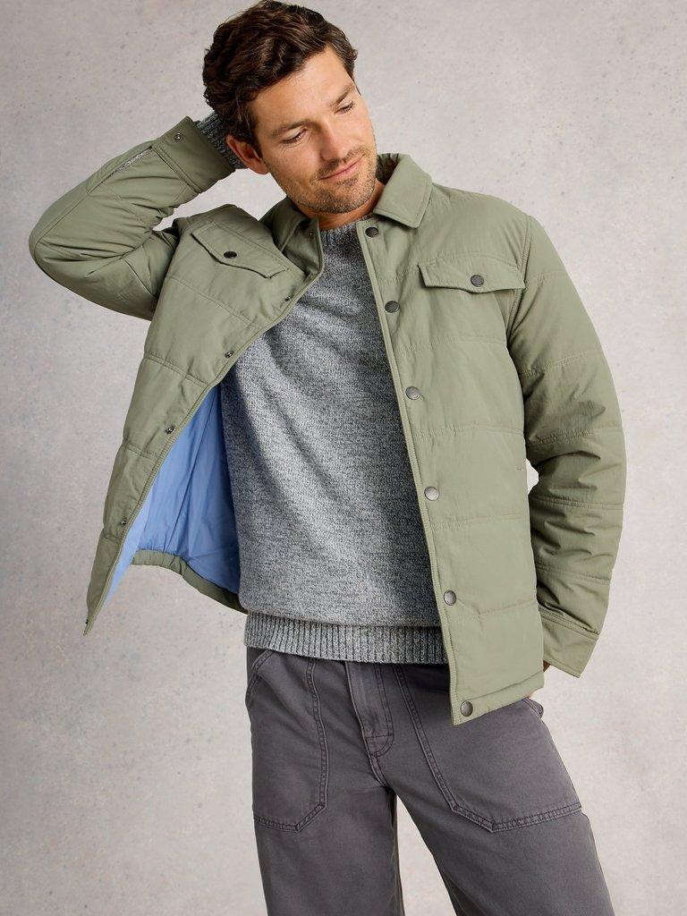 Padded Shacket  in LGT GREEN - LIFESTYLE