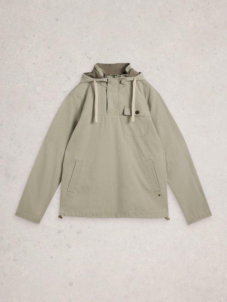 Utility Hooded Jacket in LGT NAT - FLAT FRONT