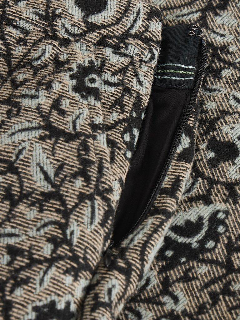 Coral Jacquard Skirt in GREY MLT - FLAT DETAIL