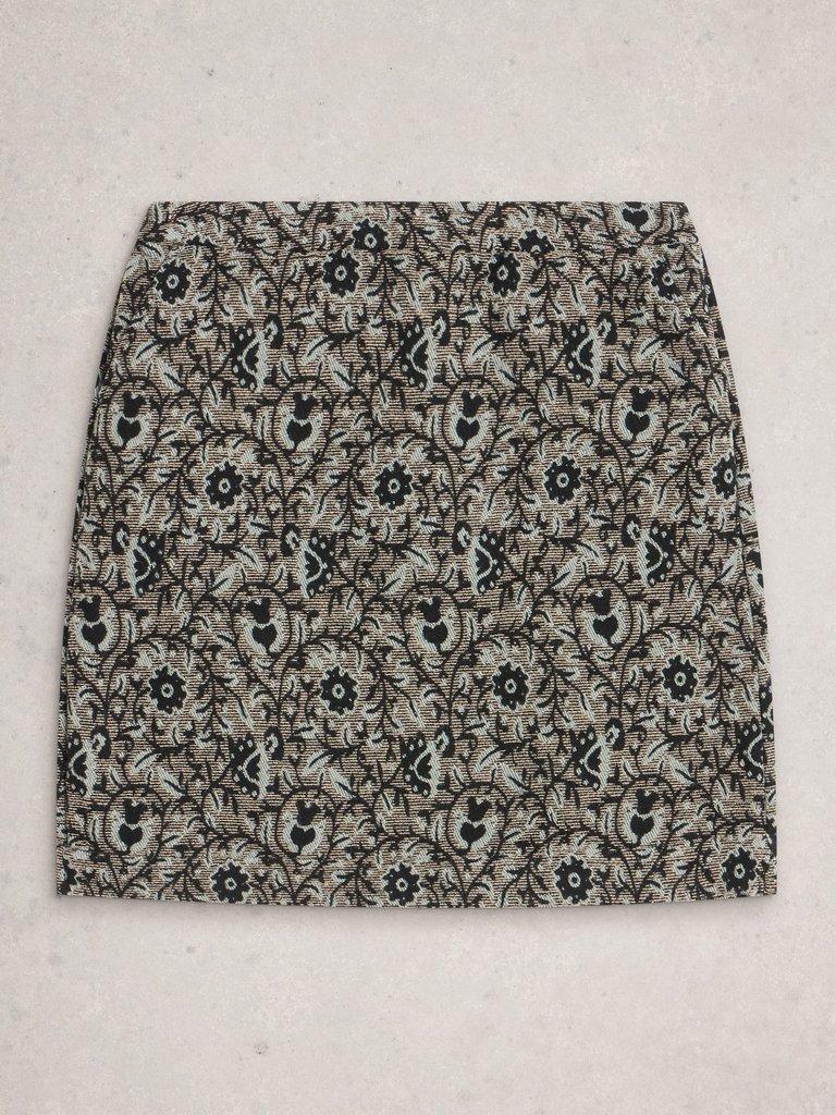 Coral Jacquard Skirt in GREY MLT - FLAT FRONT