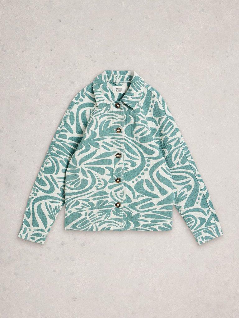 Eden Jacquard Jacket in BLUE MLT - FLAT FRONT