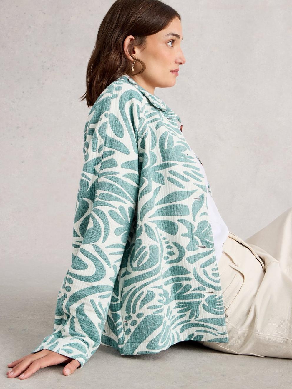 Eden Jacquard Jacket in BLUE MLT - LIFESTYLE