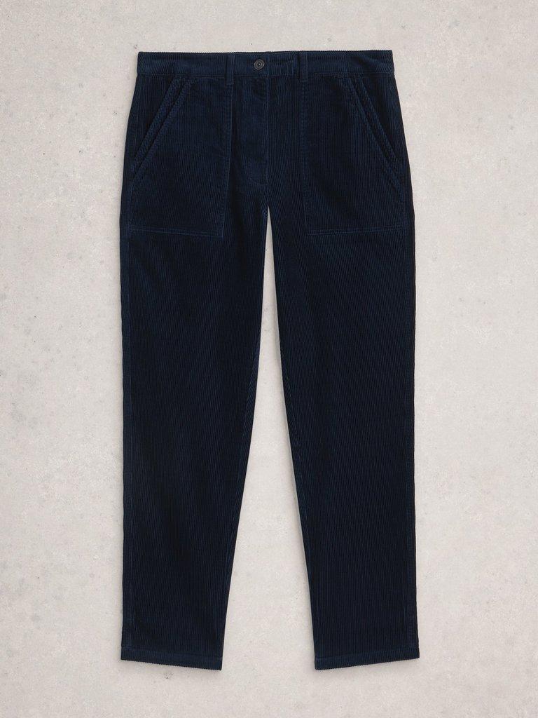 Twister Macro Cord Trouser in DARK NAVY - FLAT FRONT