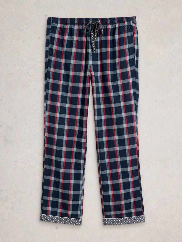 Flannel Moorland PJ Trousers in DARK NAVY - FLAT FRONT